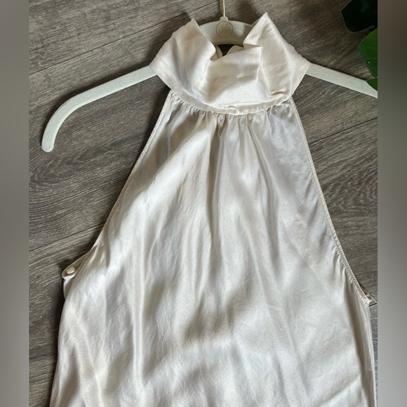 Vince silk sleeveless turtleneck side tie blouse size m - Picture 2 of 10